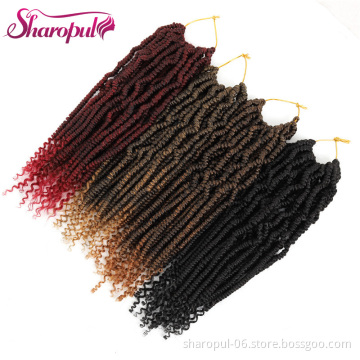 Bomb Twist ombre color 14inch 24strands synthetic crochet  braid hair passion twists hair for african women